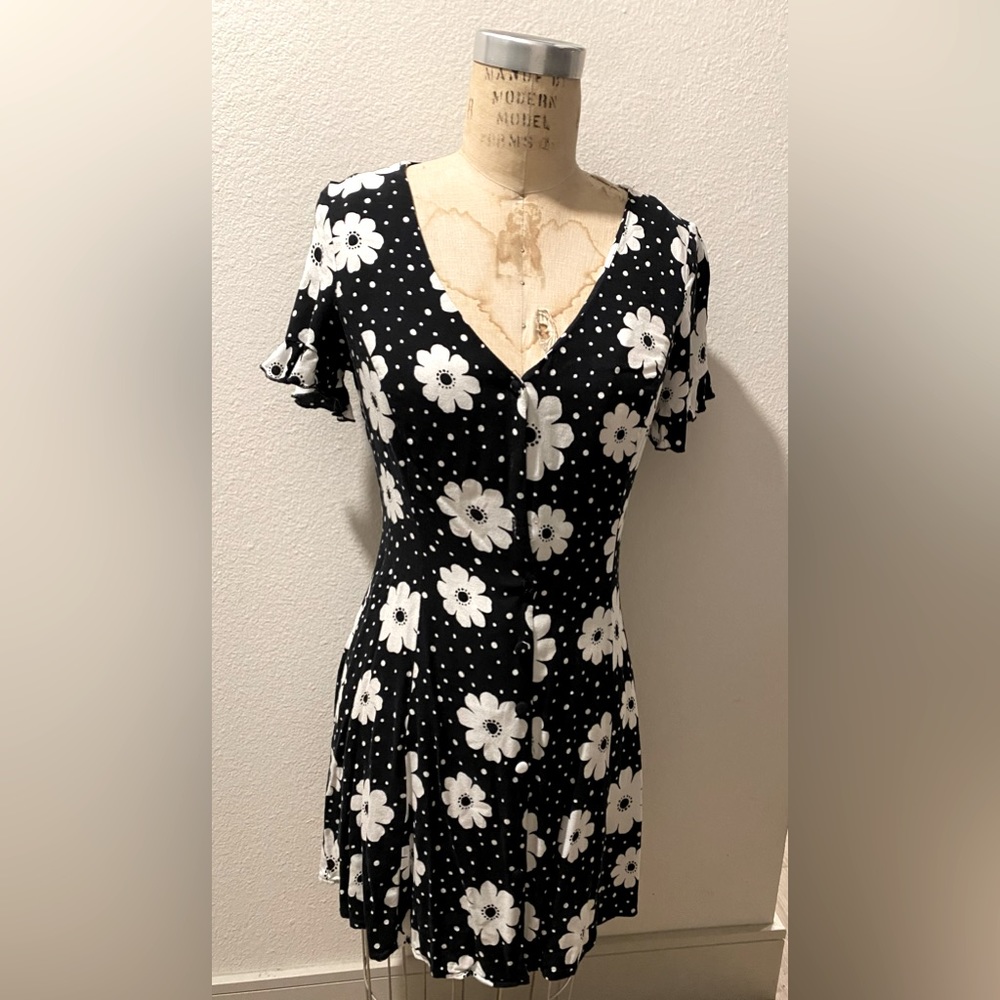 Black & White Floral Dress